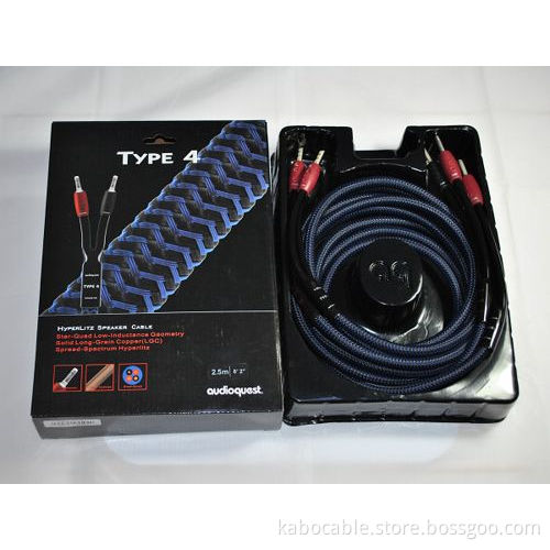 audioquest TYPE-4 speaker cable with CF-UST connectors 100% original new box